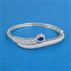 Cubic Zirconia Openable Kada With Rhodium Plating