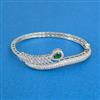Cubic Zirconia Openable Kada With Rhodium Plating