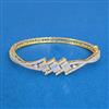 Cz Openable Kada With Mehndi 2 Tone Rhodium Plating