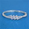 Cz Openable Kada With Mehndi 2 Tone Rhodium Plating