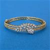 Cz Openable Kada With Mehndi Plating