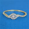 Cz Openable Kada With Mehndi 2 Tone Rhodium Plating