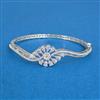 Cz Openable Kada With Mehndi 2 Tone Rhodium Plating