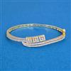 Cz Openable Kada With Mehndi 2 Tone Rhodium Plating