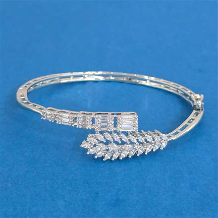 Cubic Zirconia Openable Kada With Mehndi 2tone Plating