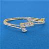 Cz Openable Kada With 2 Tone Mehndi Rhodium Plating