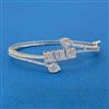 Cz Openable Kada With 2 Tone Mehndi Rhodium Plating