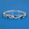 Cz Openable Kada With Rhodium Plating