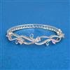 Cz Openable Kada With Rhodium Plating