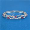 Cz Openable Kada With Rhodium Plating