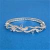 Cz Openable Kada With Rhodium Plating