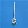 Cubic Zirconia Classic Tikka With Rhodium Plating