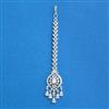 Cubic Zirconia Classic Tikka With Rhodium Plating