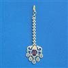 Cubic Zirconia Classic Tikka With 2tone Plating