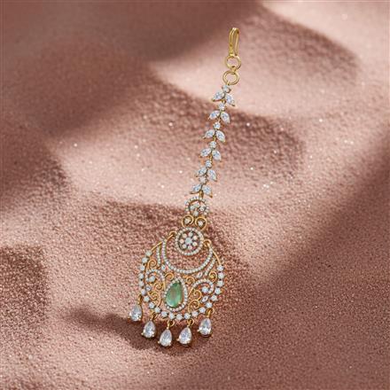 Cz Classic Tikka With Mehndi Plating