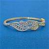 Cz Openable Kada With 2 Tone Rhodium Plating