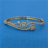 Cz Openable Kada With 2 Tone Mehndi Rhodium Plating
