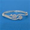 Cz Openable Kada With 2 Tone Mehndi Rhodium Plating