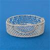 Cz Openable Kada With 2 Tone Rhodium Plating