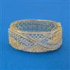 Cz Openable Kada With 2 Tone Rhodium Plating
