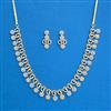 Cz Classic Necklace With 2 Tone Rhodium Plating