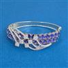 Cz Openable Kada With Rhodium Plating