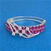 Cz Openable Kada With Rhodium Plating