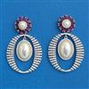 Cubic Zirconia Classic Earring With Rhodium Plating