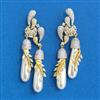 Cubic Zirconia Classic Earring With 2tone Rhodium Plating