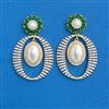 Cz Classic Earring With 2 Tone Plating