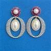 Cz Classic Earring With 2 Tone Plating