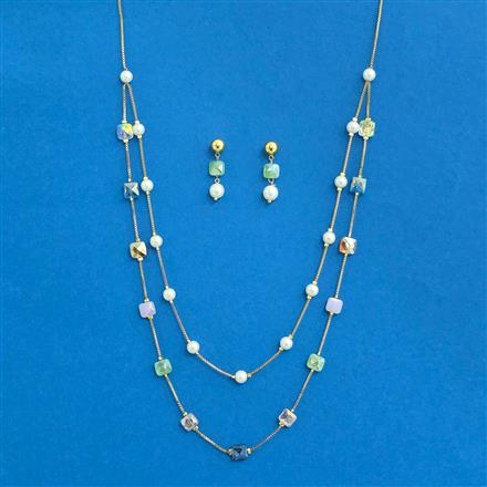 Cz Mala Necklace With Gold Plating