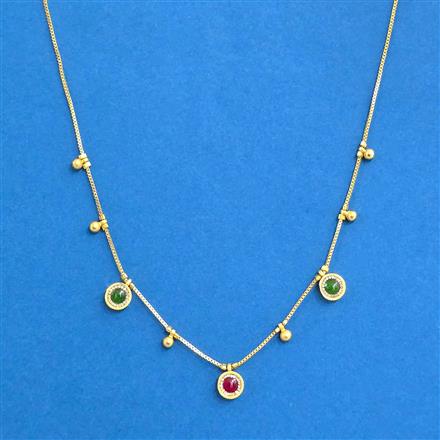 Cz Delicate Chain With Gold Plating