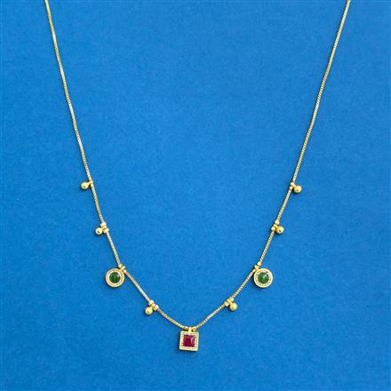 Cz Delicate Chain With Gold Plating