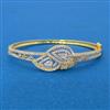 Cz Openable Kada With 2 Tone Rhodium Plating