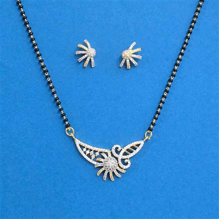 Cz Classic Mangalsutra With 2 Tone Plating