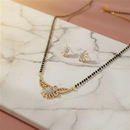 Cz Classic Mangalsutra With 2 Tone Plating