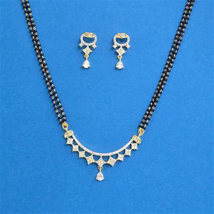 Cz Classic Mangalsutra With 2 Tone Plating