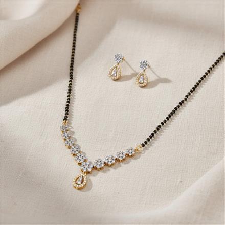Cz Classic Mangalsutra With 2 Tone Plating
