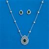 Cz Classic Pendant Set With Rhodium Plating