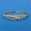 Cz Openable Kada With 2 Tone Mehndi Rhodium Plating