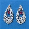 Cz Classic Earring With Rhodium Plating