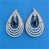 Cubic Zirconia Classic Earring With Rhodium Plating