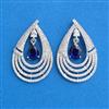 Cubic Zirconia Classic Earring With Rhodium Plating