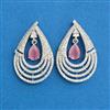Cubic Zirconia Classic Earring With Rhodium Plating