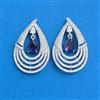 Cubic Zirconia Classic Earring With Rhodium Plating