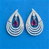 Cubic Zirconia Classic Earring With Rhodium Plating