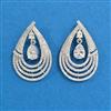 Cubic Zirconia Classic Earring With Rhodium Plating