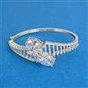 Cubic Zirconia Openable Kada With Rhodium Plating