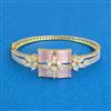 Cubic Zirconia Openable Kada With 2 Tone Plating